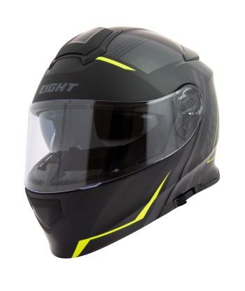 Modularer Roller-Motorradhelm – Schwarz und Gelb la chaussure