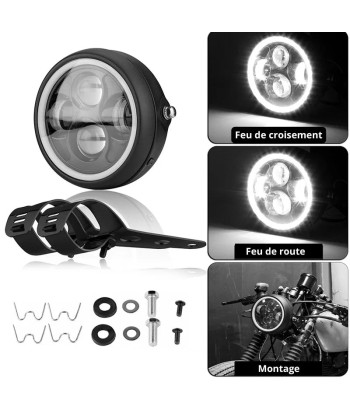 Runder LED-Motorradscheinwerfer – 5,75 Zoll en ligne