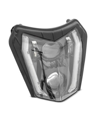 ECE-zugelassene Motorrad-LED-Scheinwerferlampe + Universal-Enduro-Offroad-Platte XDure SW2 DRL weiß Le MVP de beaucoup