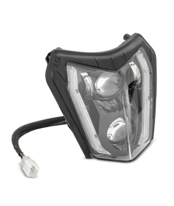 ECE-zugelassene Motorrad-LED-Scheinwerferlampe + Universal-Enduro-Offroad-Platte XDure SW2 DRL weiß Le MVP de beaucoup