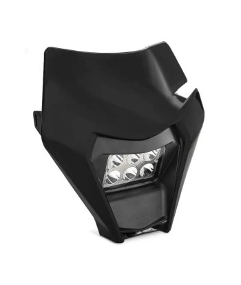 Motorrad-LED-Scheinwerfer + Platte für Enduro XDure BK2 Universalverkleidung schwarz Paris Déstockage Promo