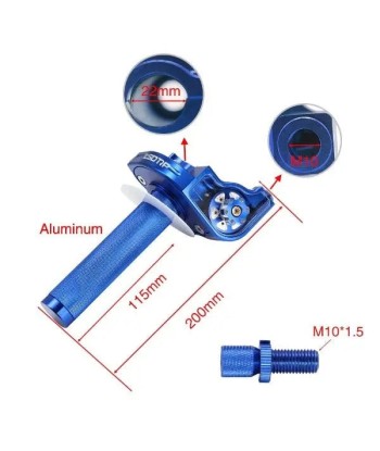 Schnellzuggriffe aus Aluminium für Motorräder und 50cc À commander