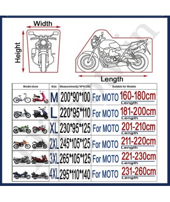 Hochwertige Outdoor-Motorradabdeckung Par le système avancé 