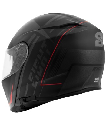 Schwarz-roter modularer Motorradhelm-S550 de la marque