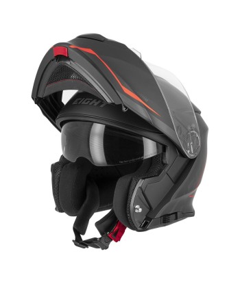 Schwarz-roter modularer Motorradhelm-S550 de la marque