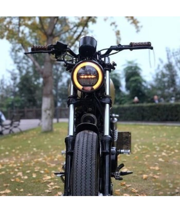 Runder LED-Motorradscheinwerfer mit Blinker l'achat 