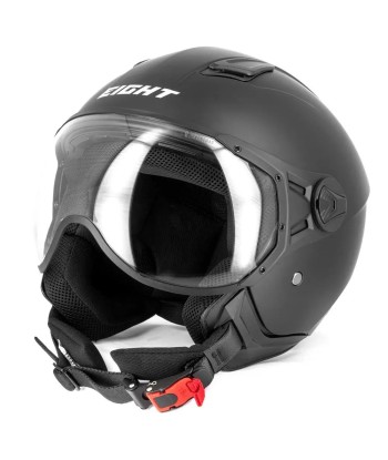 Piloten-Motorradhelm - S779 LEOV Mattschwarz une grave pollution 