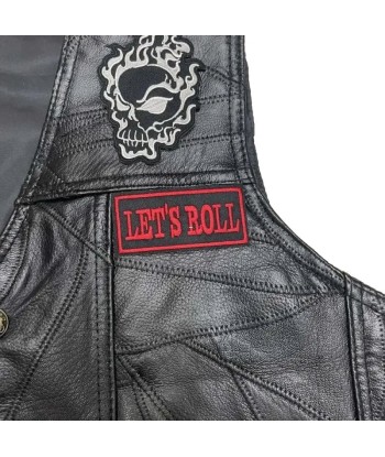 Bikerweste aus Leder - VROD SKULL vous aussi creer 