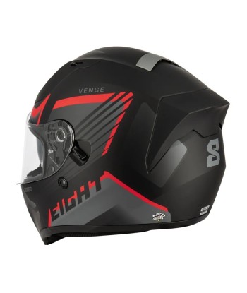 Integralhelm für Motorrad/Roller | Schwarz/Rot + PINLOCK destockage