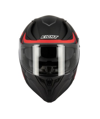 Integralhelm für Motorrad/Roller | Schwarz/Rot + PINLOCK destockage