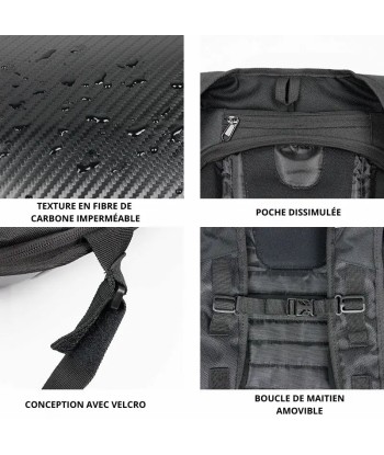 Carbon-Motorrad-Rucksack | LBeaR™ rembourrage situé sous