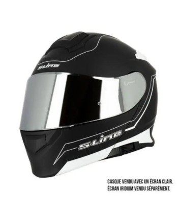 Modularer Helm Doppelschirm Schwarz und Weiß MAT | SLine550 la livraison gratuite