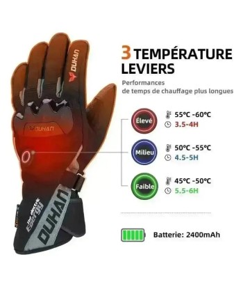 Gants de moto chauffant électriques imperméables Faites des économies