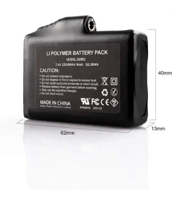 Batterie rechargeable pour Gants chauffant 7.4V 2200mAh offre 