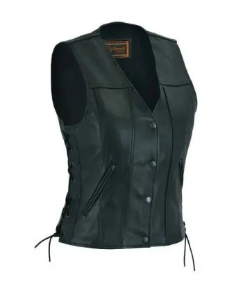 Gilet en cuir biker sans manche pour femme vente chaude votre 