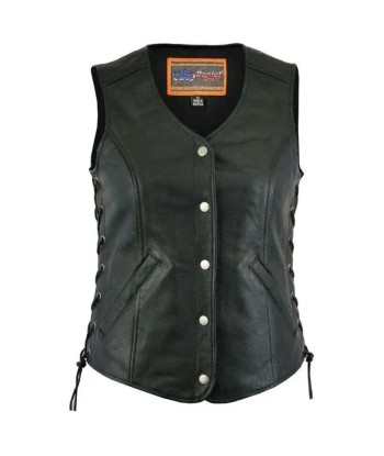 Gilet en cuir biker sans manche pour femme vente chaude votre 