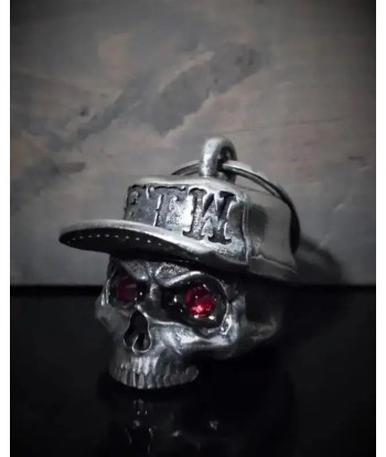 Cloche de moto unique " tête de mort diamant FTW" de la marque