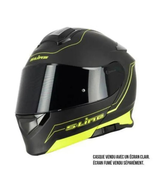 Casque Modulable Double écran Noir / jaune FLUO | SLine550 Véritable concentré