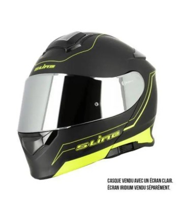 Casque Modulable Double écran Noir / jaune FLUO | SLine550 Véritable concentré