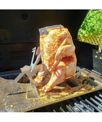 MotoGrill™ Support à poulet portable BBQ chez Cornerstreet bien 