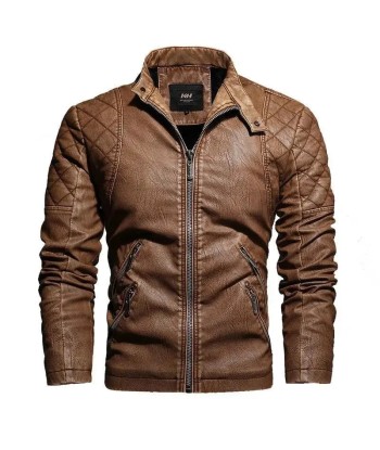 Veste cuir biker vintage de la marque