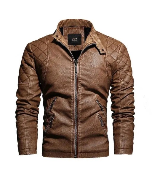 Veste cuir biker vintage de la marque