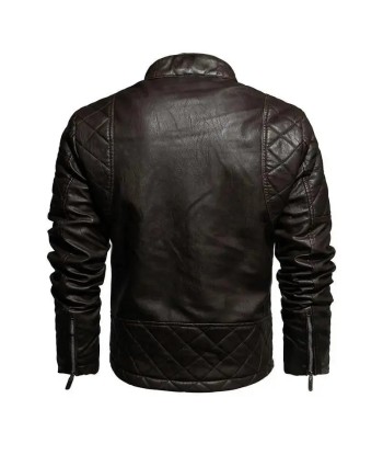 Veste cuir biker vintage de la marque