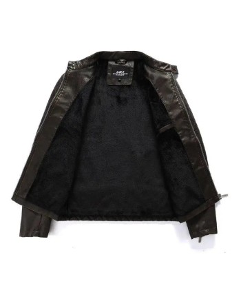 Veste cuir biker vintage de la marque