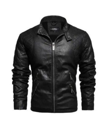 Veste cuir biker vintage de la marque