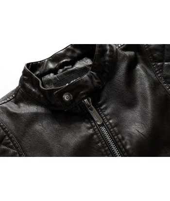 Veste cuir biker vintage de la marque