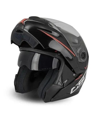 Modularer Motorradhelm - Schwarz/Rot S520 Jusqu'à 80% De Réduction