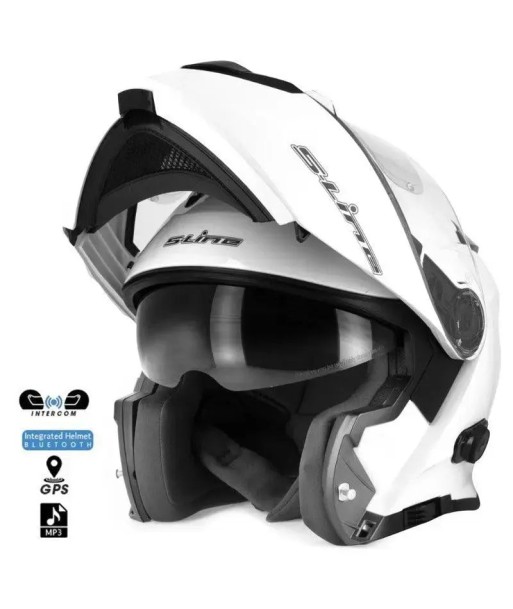 Casque moto bluetooth -  Blanc 50% de réduction en Octobre 2024