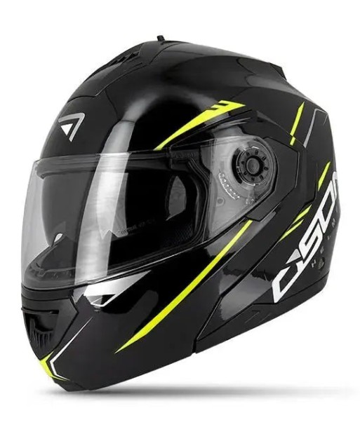 Casque moto modulable - Noir/Jaune S520 Pour