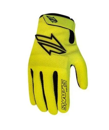 Gants Moto cross Jaune Fluo -Homologué les muscles