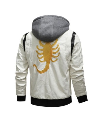 Veste en cuir blanc homme Livraison rapide