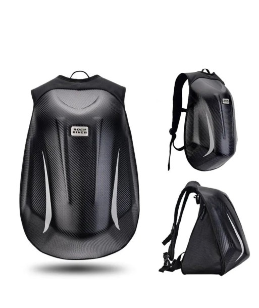 Sac à dos moto carbone- RocksBiker brillant des détails fins