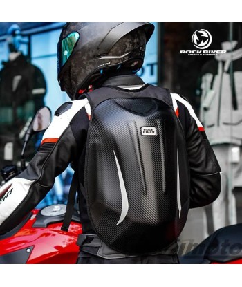 Sac à dos moto carbone- RocksBiker brillant des détails fins