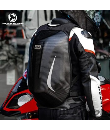 Sac à dos moto carbone- RocksBiker brillant des détails fins