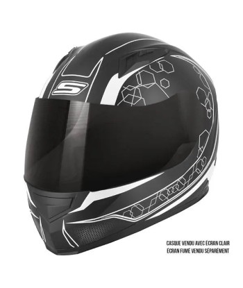 Casque de Moto Noir et Blanc Femme - S448 GRAPHIC l'achat 