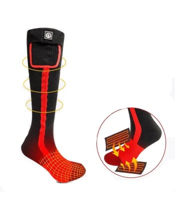 Chaussettes chauffantes moto - Rouge prix