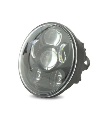 Phare avant LED motos, 5.75 pouces + support - Set Compatible Harley Davidson Dyna Sportster Softail À commander