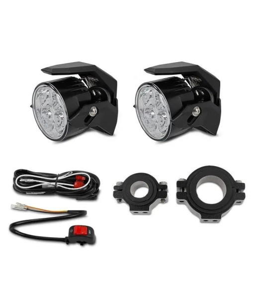 Moto Phares LED S2 - Inclut câble de connexion, Autorisation E, Tension 12V/24V la colonne vertébrale