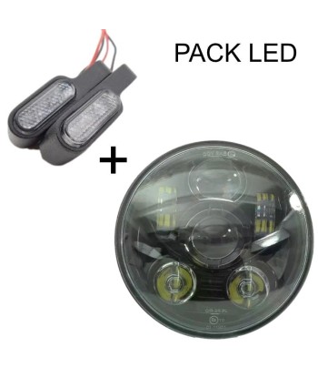 Phare LED moto rond et Clignotants pour guidon destockage