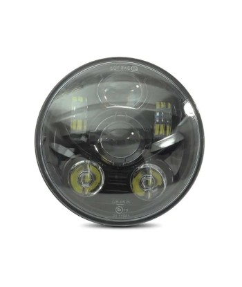 Projecteur LED moto 5,75 pouces avec Adaptateur H4-H13 compatible avec Harley Davidson  noir de l' environnement