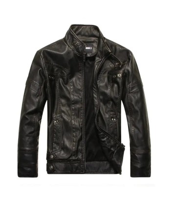 Veste Cuir Homme style Cafe racer Voir les baskets