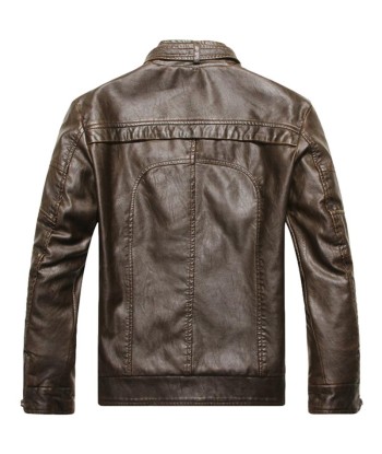 Veste Cuir Homme style Cafe racer Voir les baskets