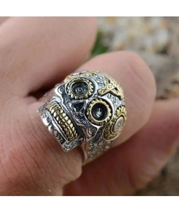 Bague motard tête de mort Cavalera (argent) pour bénéficier 