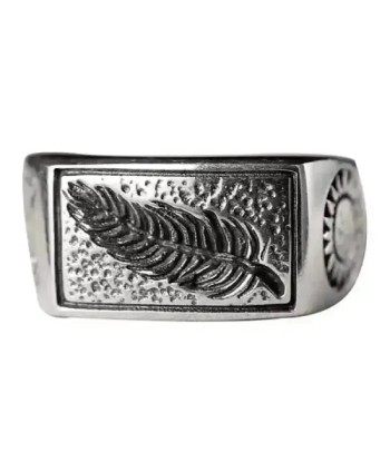 Bague motard - Plume (Argent) destockage