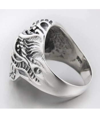 Bague motard œil de verre (Argent) du meilleur 