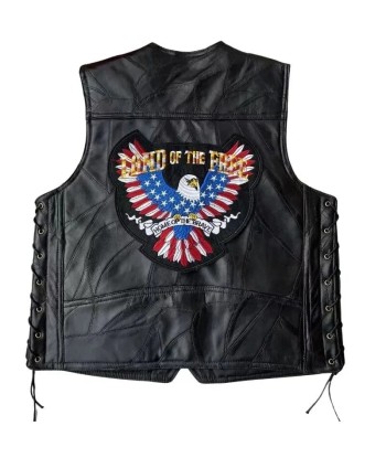 Gilets bikers cuir outlet